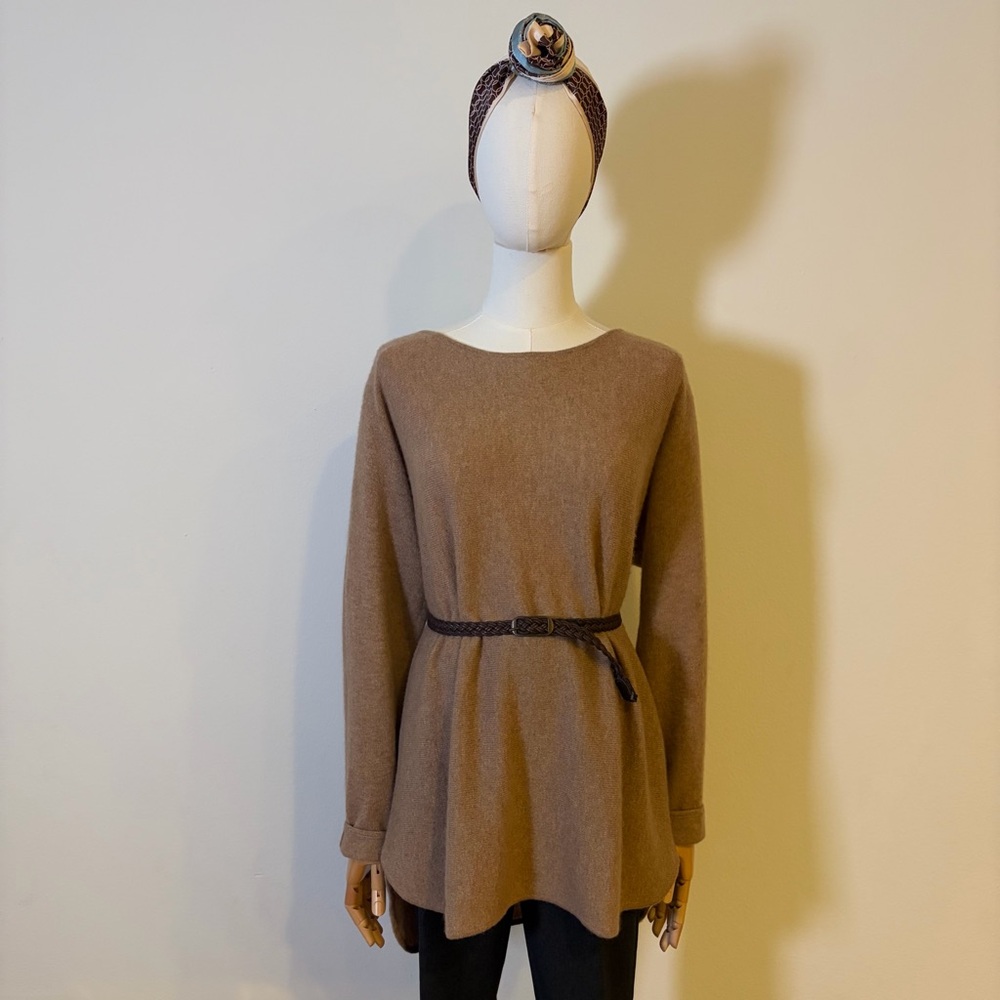 Charter Club 100% Cashmere Tunic Sweater – Size L, Camel